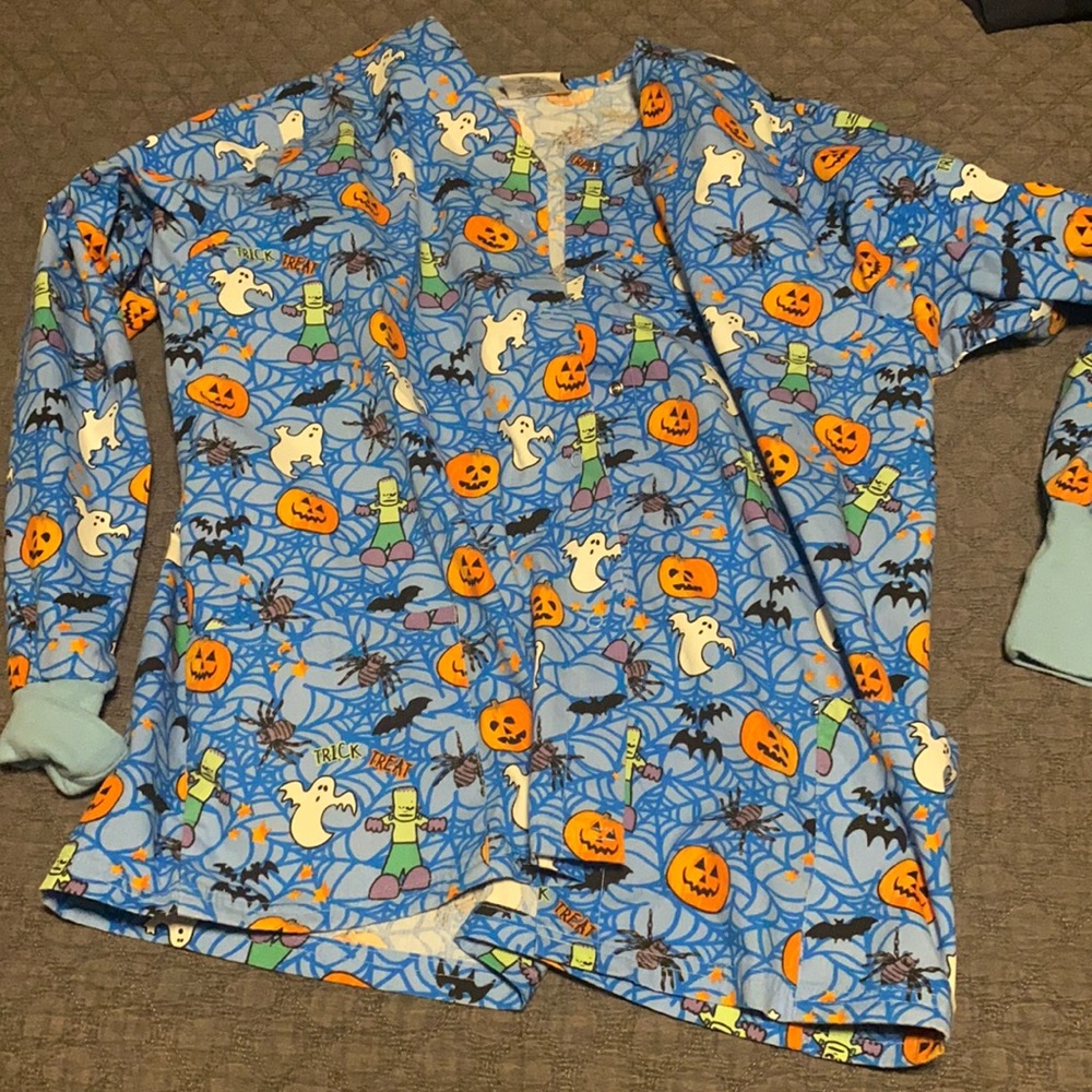 Halloween scrub jacket